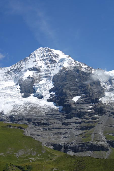 Blick von der Wengernalp zum Mönch