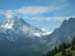 Breithorn, Schneefeld der Wetterlücke und Lauterbrunner Wetterhorn, Blick von Mürrenberg aus