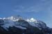 Jungfrau und Silberhorn, von der Wengernalp aus gesehen