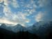 Morgenstimmung auf 4000m - Eiger, Mönch und Jungfrau vom Aufstieg nach Mürren aus gesehen, 6.49 Uhr